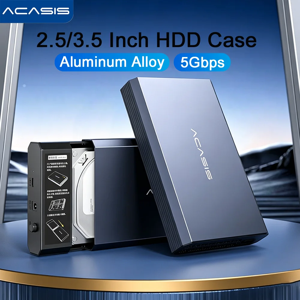 ACASIS HDD Case 2.5 3.5 Inch Hard Drive Docking Station USB 3.0 to SATA HDD Enclosure for 2.5/3.5 inch SSD Disk Case HDD Box
ACASIS HDD Case 2.5 3.5 Inch Hard Drive Docking Station USB 3.0 to SATA HDD Enclosure for 2.5/3.5 inch SSD Disk Case HDD Box