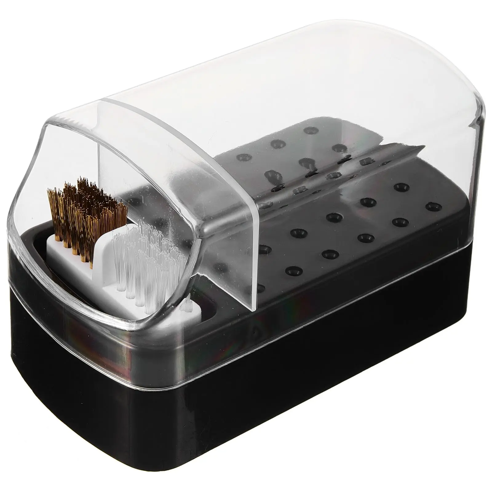 Grinding Head Box 30 Holes Black Plastic Nail Drill Bit Nail Drill Bit Organizer Holder Dust Proof Container Cleaner
Grinding Head Box 30 Holes Black Plastic Nail Drill Bit Nail Drill Bit Organizer Holder Dust Proof Container Cleaner