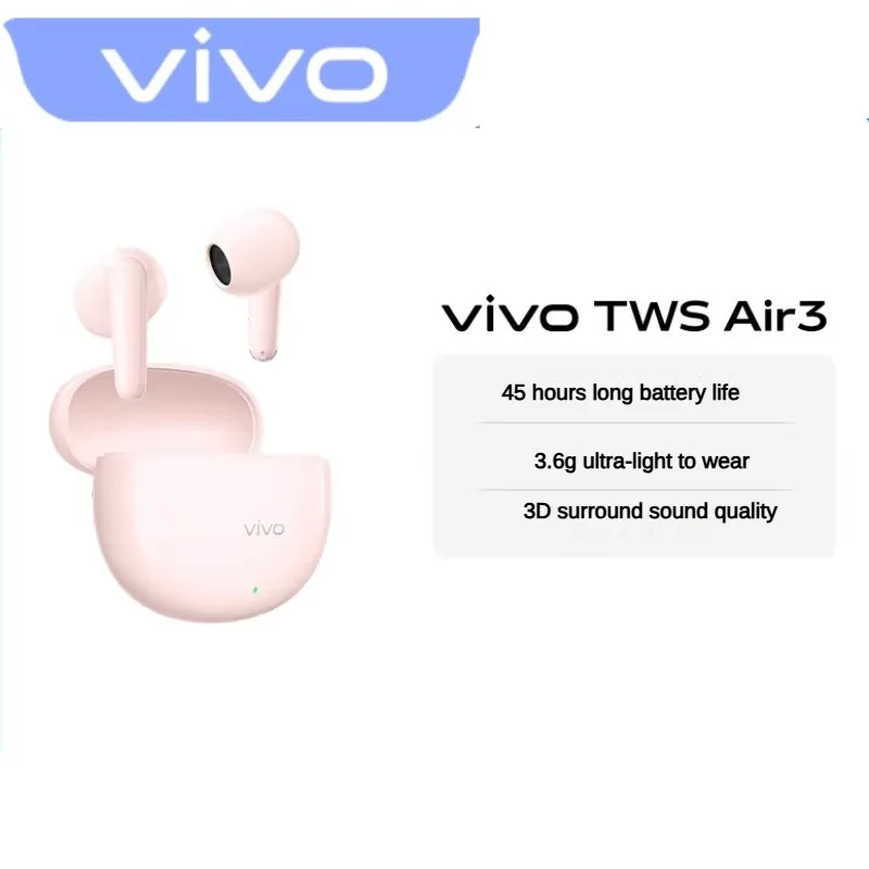 vivo TWS Air3 Wireless Earphones, Semi-in-Ear, Comfortable Wearing, Long Battery Life, High Fidelity Sound, Bluetooth 5.3 Headse
vivo TWS Air3 Wireless Earphones, Semi-in-Ear, Comfortable Wearing, Long Battery Life, High Fidelity Sound, Bluetooth 5.3 Headse