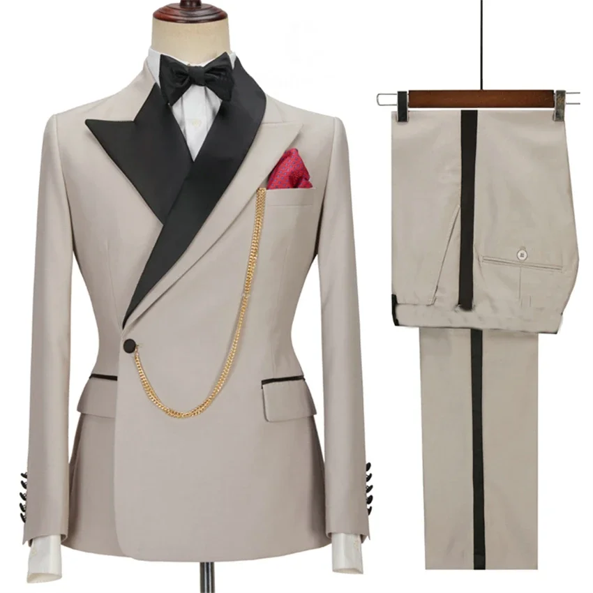 Double Breasted Men Suits for Wedding Slim Fit Groom Tuxedo 2 Pcs Custom Peaked Lapel Male Fashion Costume Jacket Pants 2024
Double Breasted Men Suits for Wedding Slim Fit Groom Tuxedo 2 Pcs Custom Peaked Lapel Male Fashion Costume Jacket Pants 2024