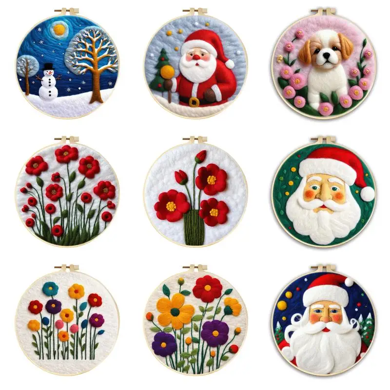 Santa Claus Needle Felt Starter Kits For Adults Diy Wool Felting Painting Beginners Kit Embroidery Frame Wool Needlework Crafts
Santa Claus Needle Felt Starter Kits For Adults Diy Wool Felting Painting Beginners Kit Embroidery Frame Wool Needlework Crafts