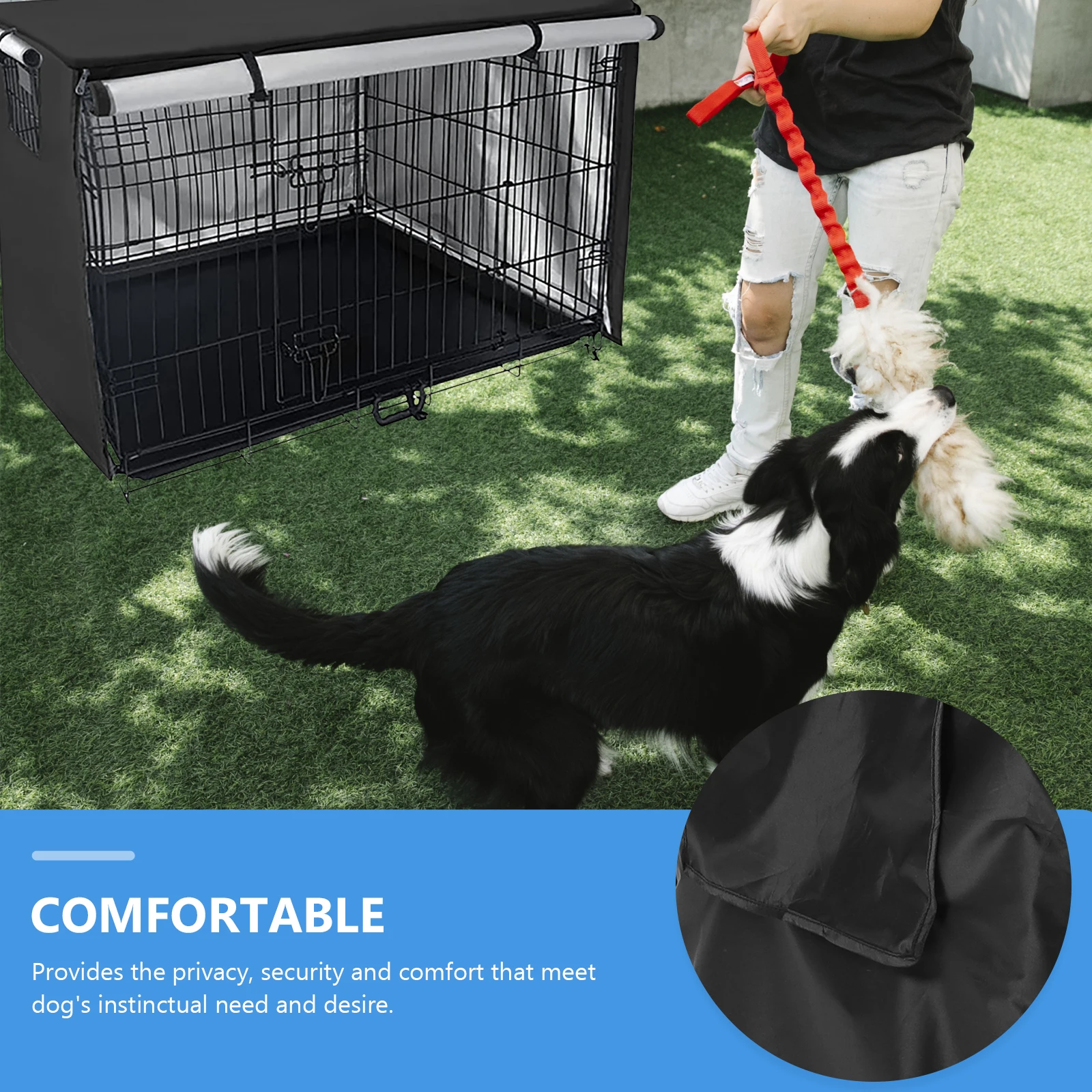 Dogs Crate Privacy Cage Protector Durable Lightweight Oxford Cloth Kennel For Security Comfort Outdoor Pet Area Privacy Dog
Dogs Crate Privacy Cage Protector Durable Lightweight Oxford Cloth Kennel For Security Comfort Outdoor Pet Area Privacy Dog