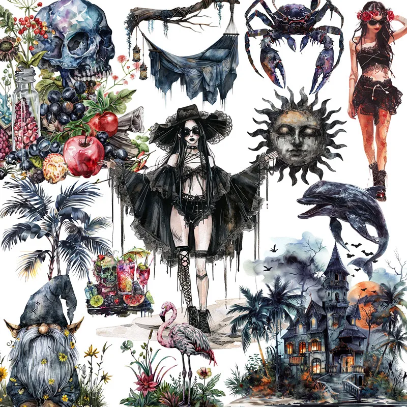 Dark style vacation Stickers Crafts And Scrapbooking stickers kids toys book Decorative sticker DIY Stationery 
Dark style vacation Stickers Crafts And Scrapbooking stickers kids toys book Decorative sticker DIY Stationery