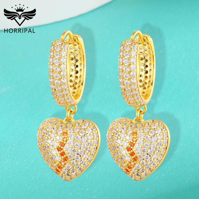 Hip Hop Zircon Gold Heart Drop Earrings for Women Man Full Diamond Sterling Silver Plated 18K White Gold Fashion Party Earring
Hip Hop Zircon Gold Heart Drop Earrings for Women Man Full Diamond Sterling Silver Plated 18K White Gold Fashion Party Earring