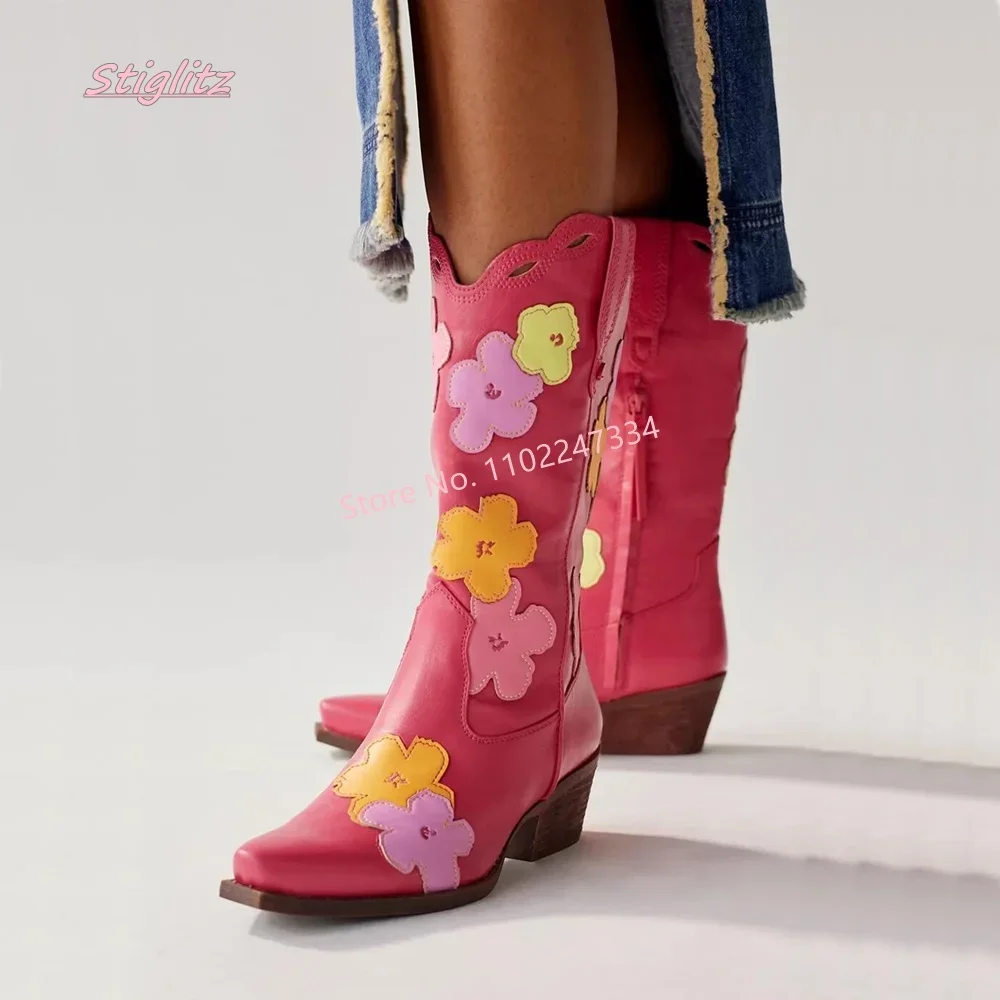 Red Flower Western Boot 2024 Women's Luxury Brand Leather Pointed Toe footwear Side Zipper Casual Party Shoes New Arrival
Red Flower Western Boot 2024 Women's Luxury Brand Leather Pointed Toe footwear Side Zipper Casual Party Shoes New Arrival