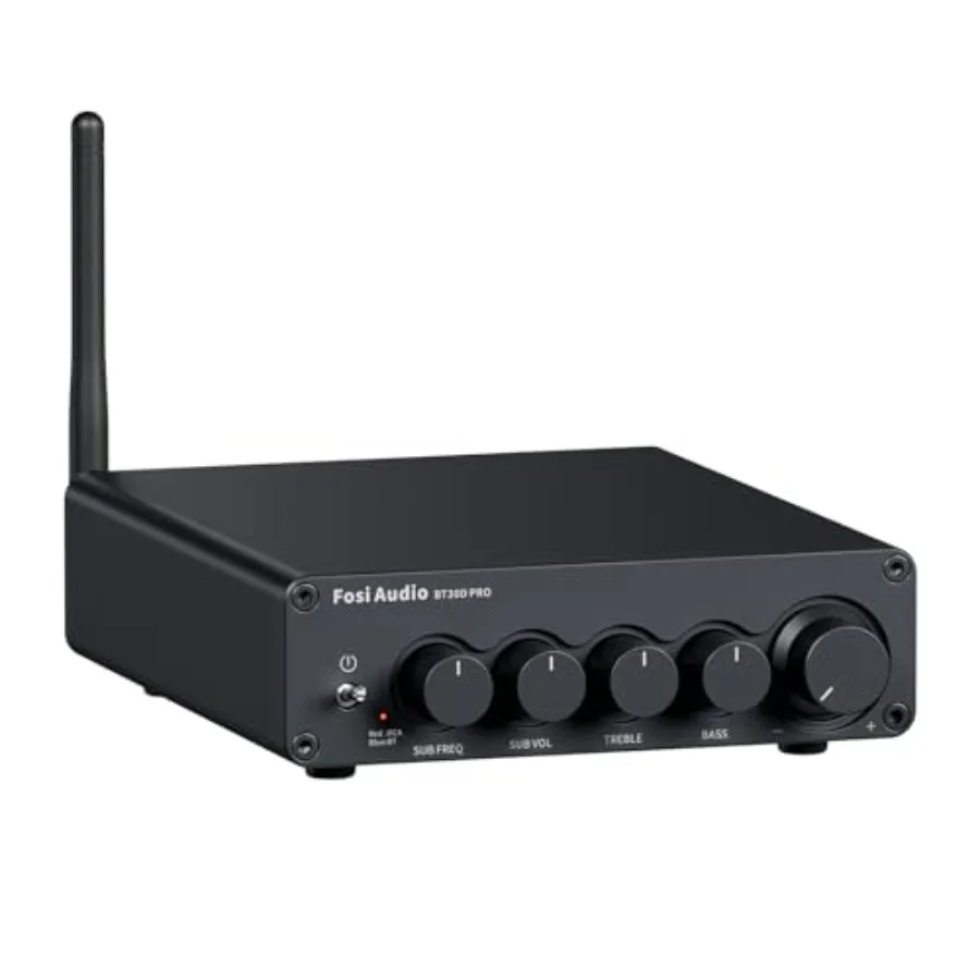 Bluetooth Subwoofer Amplifier 2.1 for Desktop/Outdoor/Bookshelf Speakers, Aluminum Alloy Black, 165W x2+350W TPA3255 Power with
Bluetooth Subwoofer Amplifier 2.1 for Desktop/Outdoor/Bookshelf Speakers, Aluminum Alloy Black, 165W x2+350W TPA3255 Power with