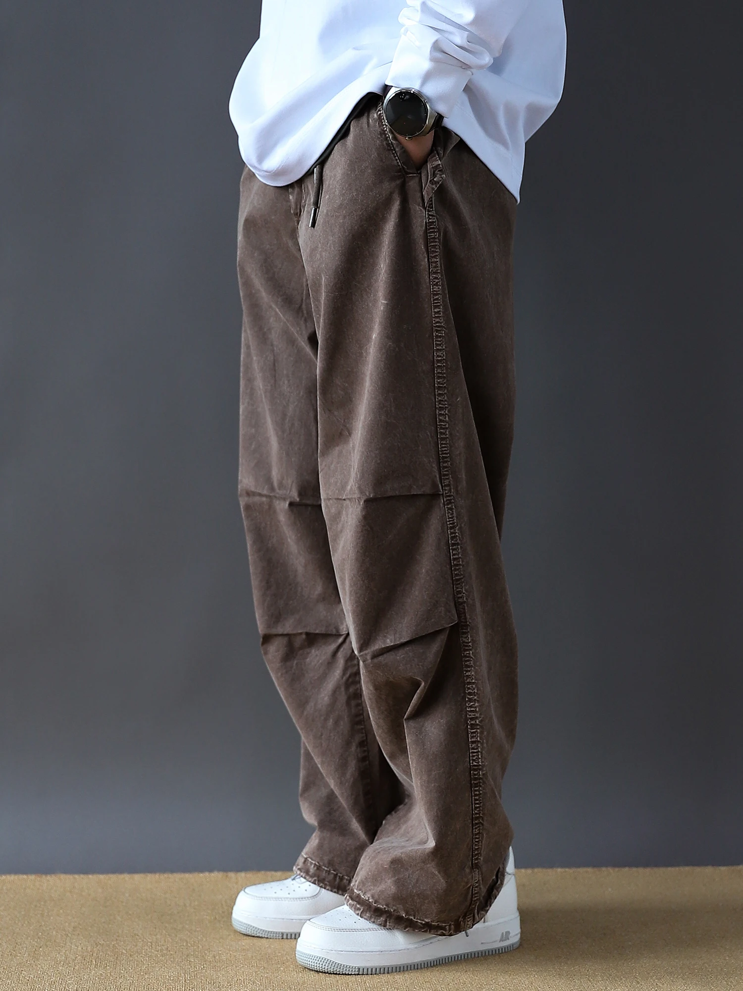 Casual Hiking Trousers Men's Loose Fit Straight Leg Elastic Waist Deep Brown Color Youthful Sle Long Pants Spring Autumn Ne...
Casual Hiking Trousers Men's Loose Fit Straight Leg Elastic Waist Deep Brown Color Youthful Sle Long Pants Spring Autumn Ne...