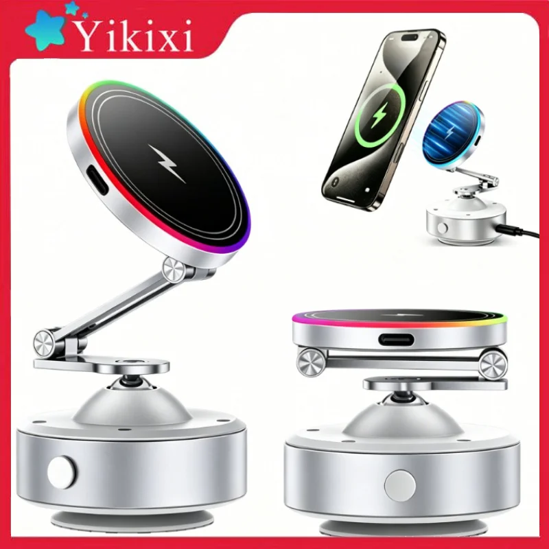 New Model 15w Wireless Fast Charging Suction Cup Holder Fully Automatic Electric Vacuum Magnetic Phone Holder For iPhone Xiaomi
New Model 15w Wireless Fast Charging Suction Cup Holder Fully Automatic Electric Vacuum Magnetic Phone Holder For iPhone Xiaomi