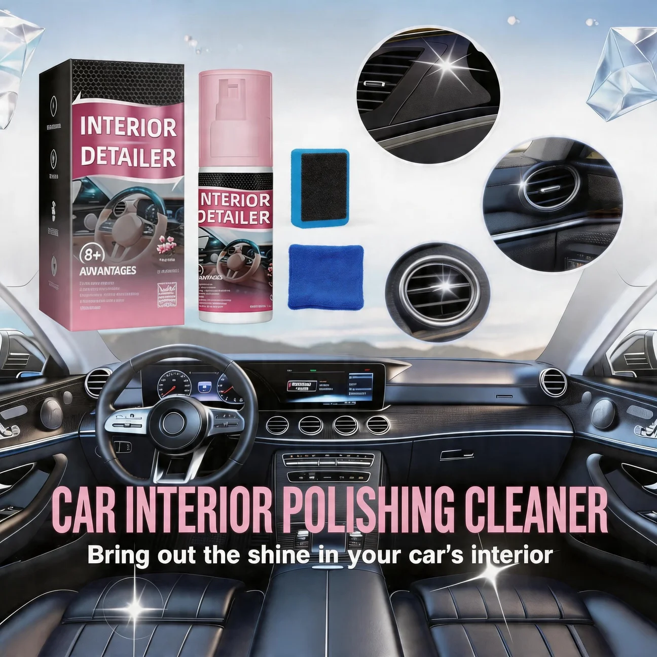 Interior Detailer Spray 100ml Auto Interior Polish Car Shine Cleaner Protective Color Fading Repair Car Care Detailing Spray
Interior Detailer Spray 100ml Auto Interior Polish Car Shine Cleaner Protective Color Fading Repair Car Care Detailing Spray