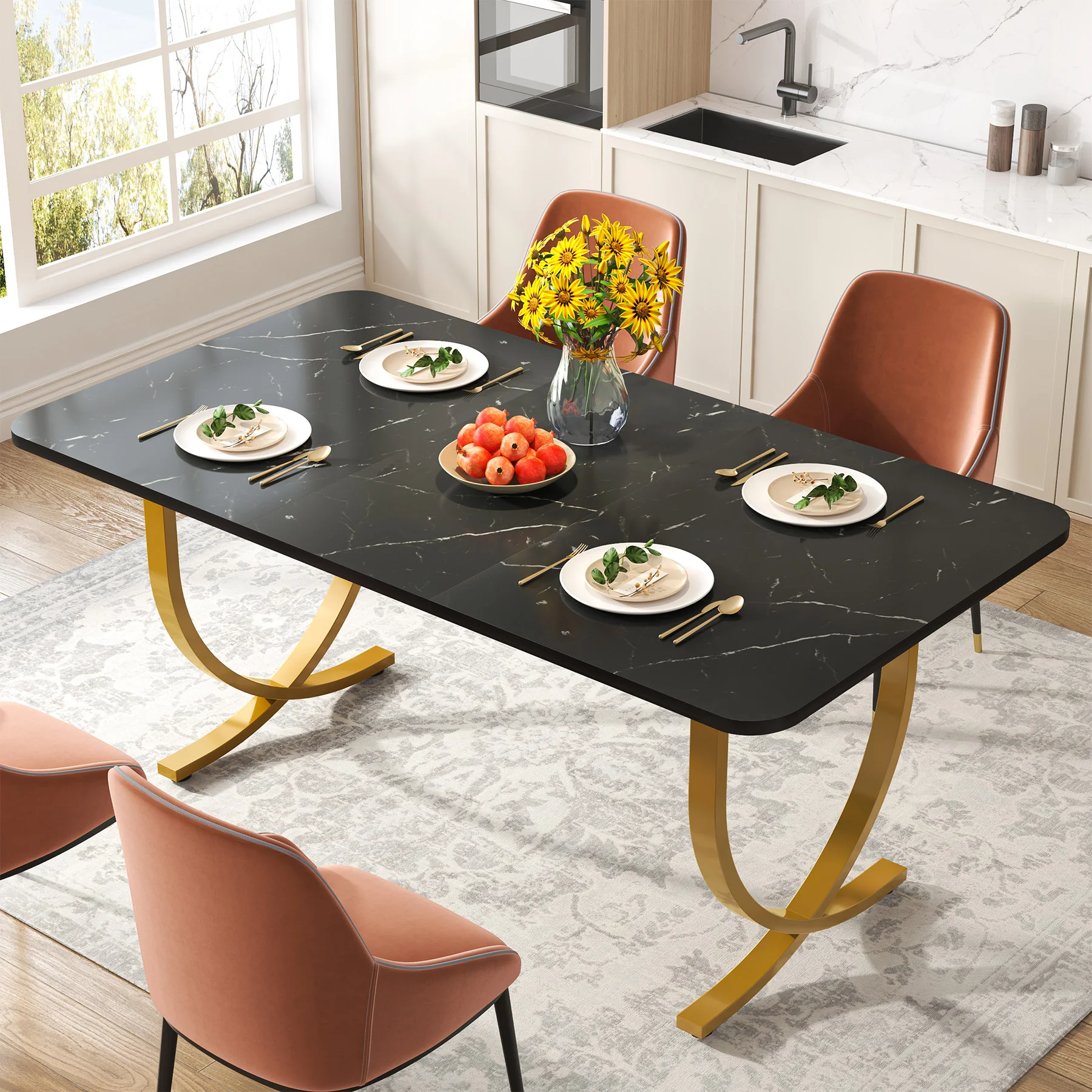 gl-Minimalist Chairs European Style Modern Outdoor French Gold White Commercial Dinning Set with Travertine square Dining Table(
gl-Minimalist Chairs European Style Modern Outdoor French Gold White Commercial Dinning Set with Travertine square Dining Table(
