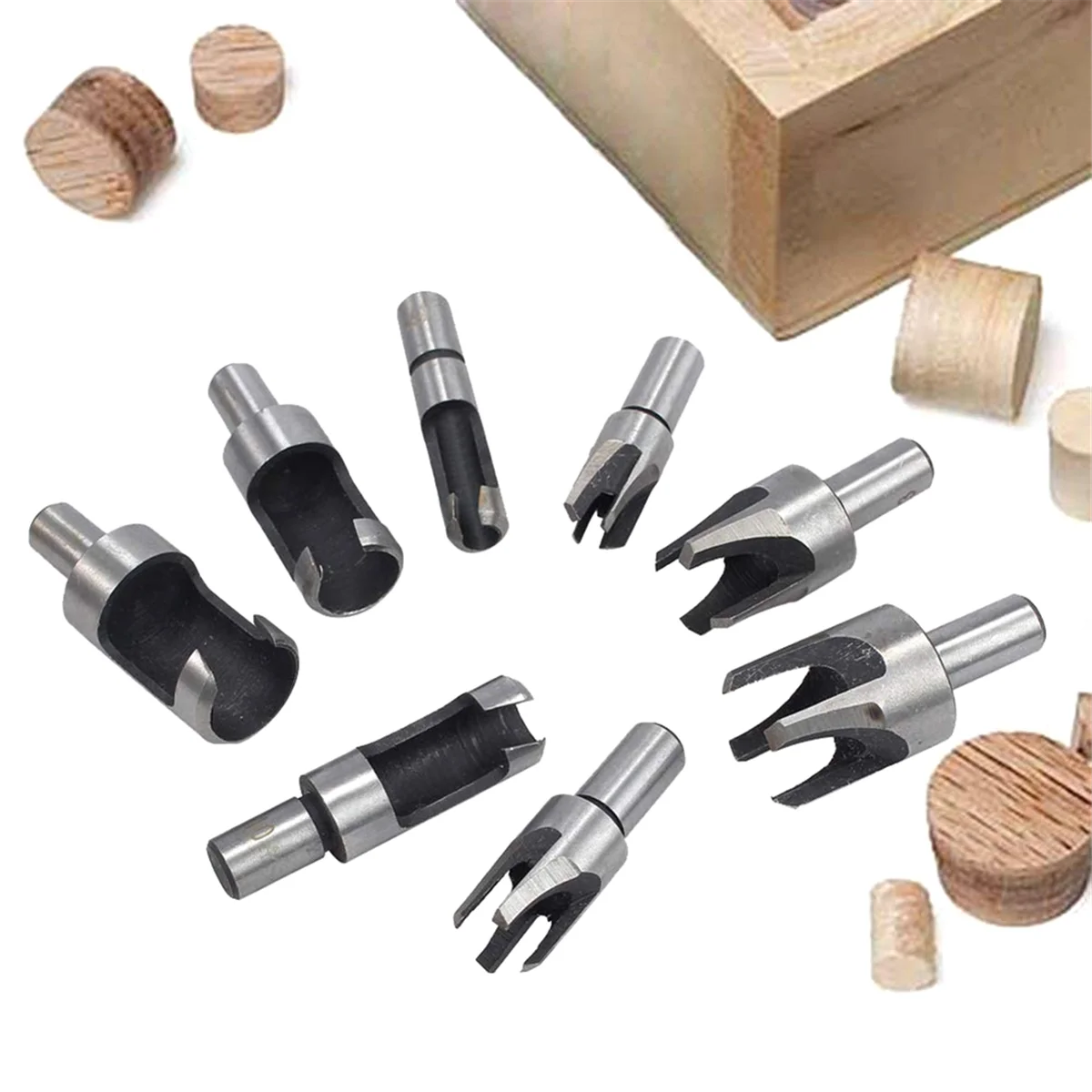 2025+ 8Pcs 5/8In 1/2In 3/8In 1/4In Wood Plug Cutter Straight and Taper Claw Drill Bit Set Woodworking Hole Saw Cutting Tool
2025+ 8Pcs 5/8In 1/2In 3/8In 1/4In Wood Plug Cutter Straight and Taper Claw Drill Bit Set Woodworking Hole Saw Cutting Tool