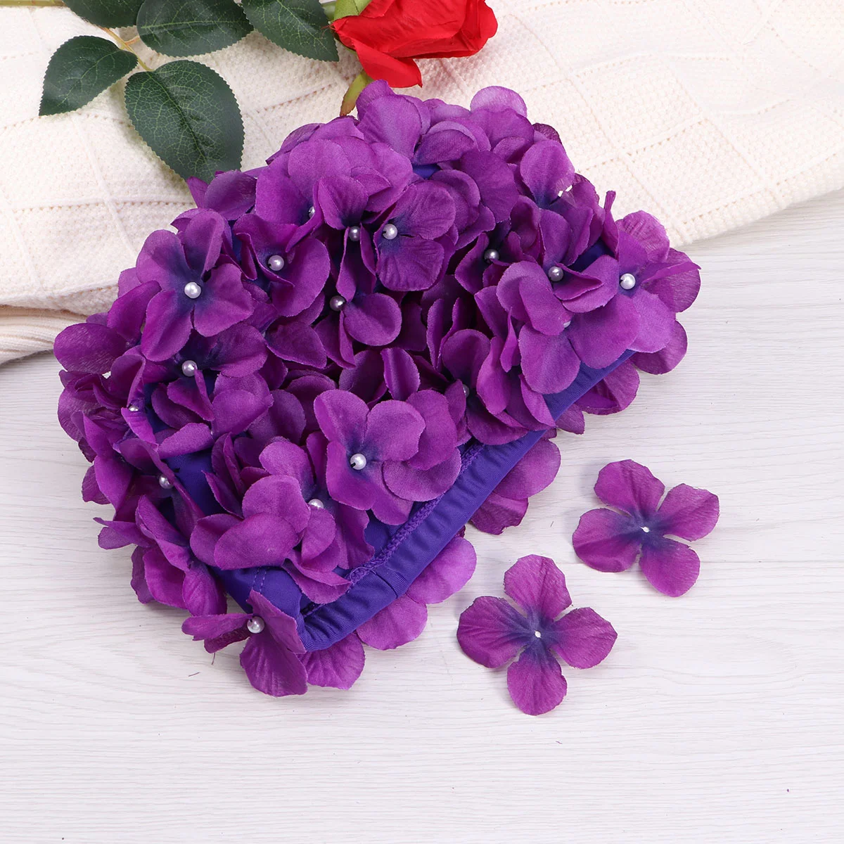 Fashionable Swim Floral Petal Stylish Swimming Hat Bathing Caps Size L for Women (Purple)
Fashionable Swim Floral Petal Stylish Swimming Hat Bathing Caps Size L for Women (Purple)