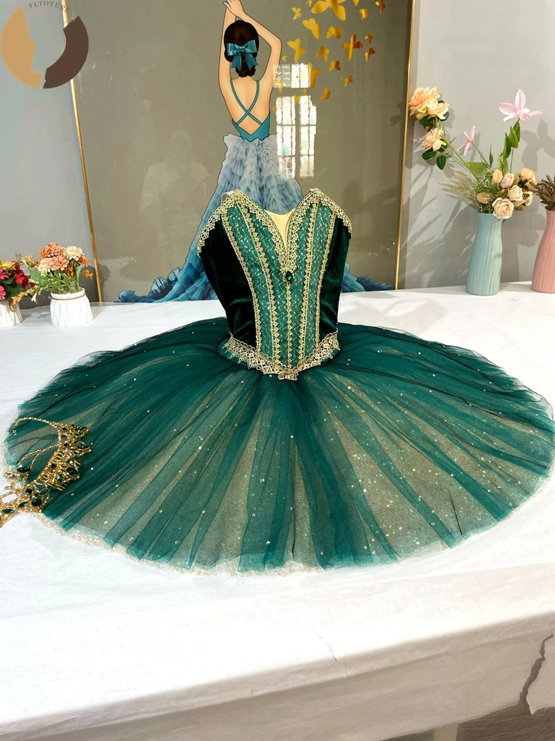 FLTOTURE Высокое качество темно-зеленая балетная блинная юбка для девочек для Спящей красавицы Фея поколения вариации производительности
FLTOTURE Высокое качество темно-зеленая балетная блинная юбка для девочек для Спящей красавицы Фея поколения вариации производительности