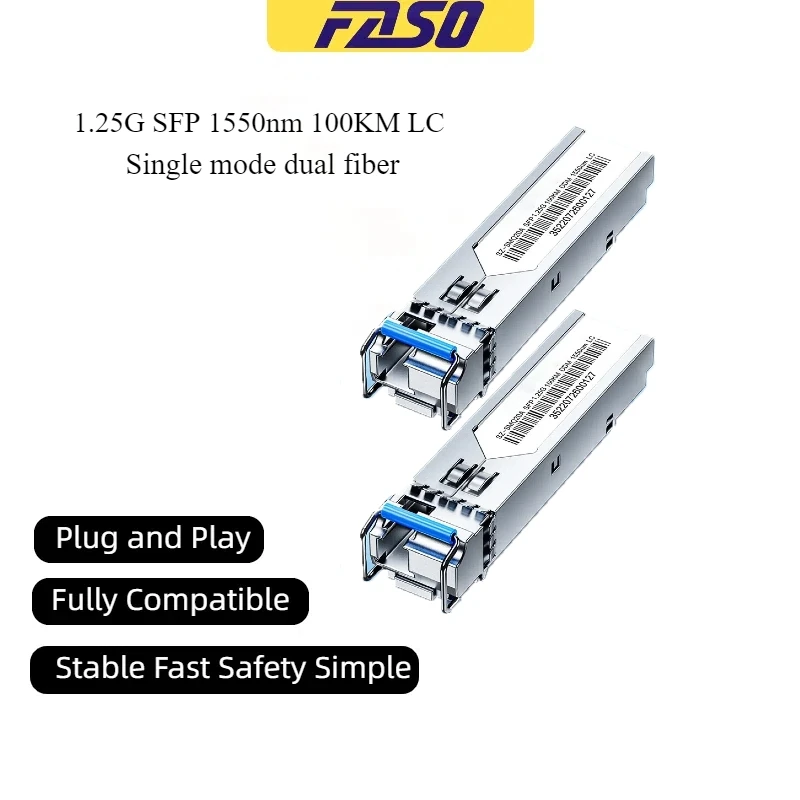 Модуль приемопередатчика LC SFP 1,25G, 100 км, 1550 нм, одномодовый двойной оптоволоконный оптический модуль, совместимый с Ethernet-коммутатором Cisco/Mikrotik
Модуль приемопередатчика LC SFP 1,25G, 100 км, 1550 нм, одномодовый двойной оптоволоконный оптический модуль, совместимый с Ethernet-коммутатором Cisco/Mikrotik