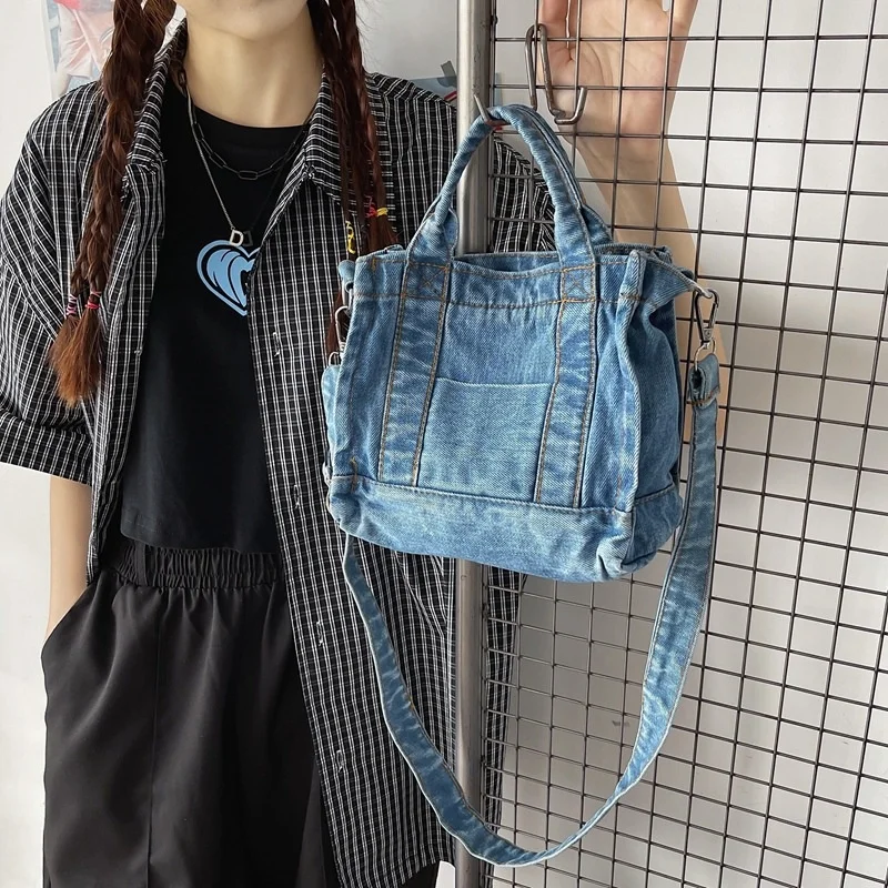bag female Denim summer ins Japanese canvas backpack Messenger shoulder large capacity
bag female Denim summer ins Japanese canvas backpack Messenger shoulder large capacity