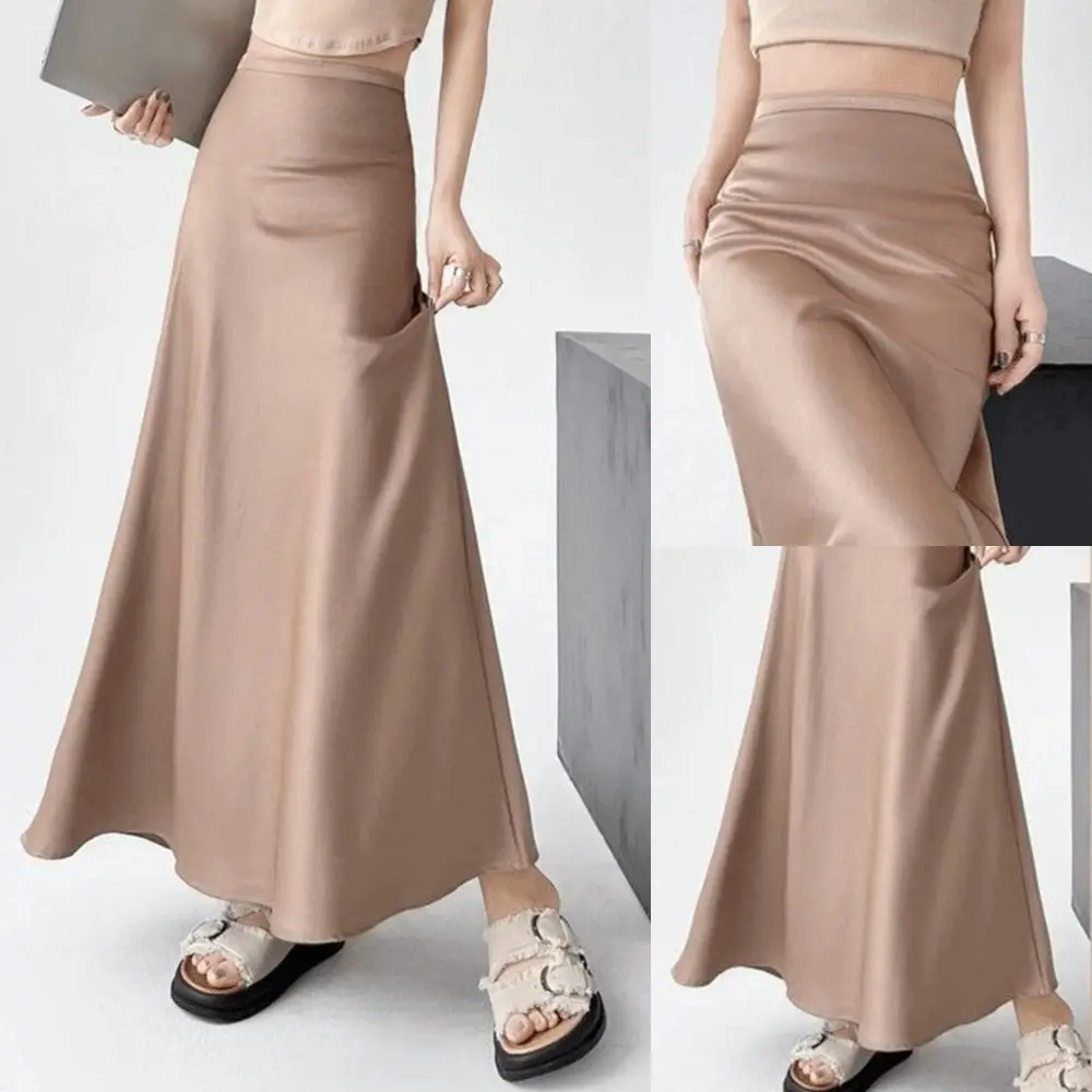 Solid Color Satin Skirt Slim Fit Acetic Acid Satin High Waisted Skirt Flowy Fabric Hip Hugging Design A-line Skirt Spring Summer
Solid Color Satin Skirt Slim Fit Acetic Acid Satin High Waisted Skirt Flowy Fabric Hip Hugging Design A-line Skirt Spring Summer
