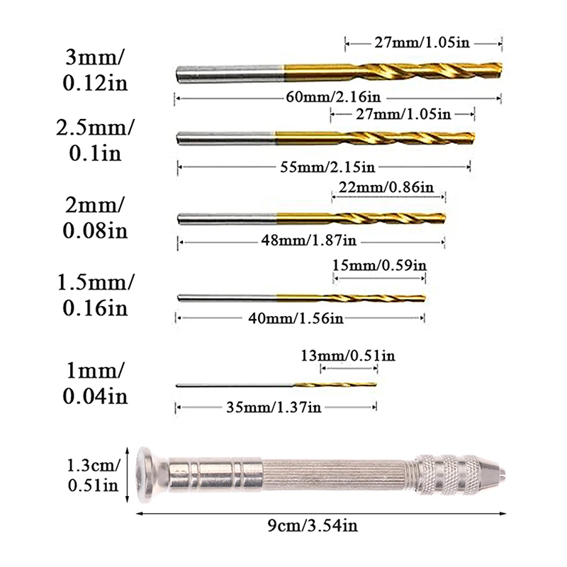 50Pcs Precision Pin Vise Hobby Drill With Model Twist Hand Drill Bits Set High Speed Hole Opening DIY Drilling Tool
50Pcs Precision Pin Vise Hobby Drill With Model Twist Hand Drill Bits Set High Speed Hole Opening DIY Drilling Tool