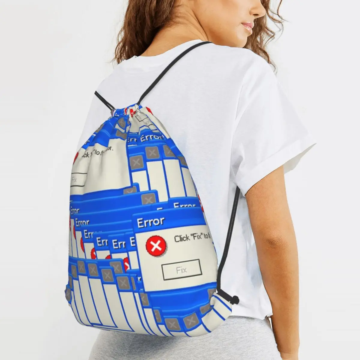 Windows Xp Error Tiled Backpacks Portable Drawstring Bags Sports Bag Book Bags for Man Woman Students
Windows Xp Error Tiled Backpacks Portable Drawstring Bags Sports Bag Book Bags for Man Woman Students