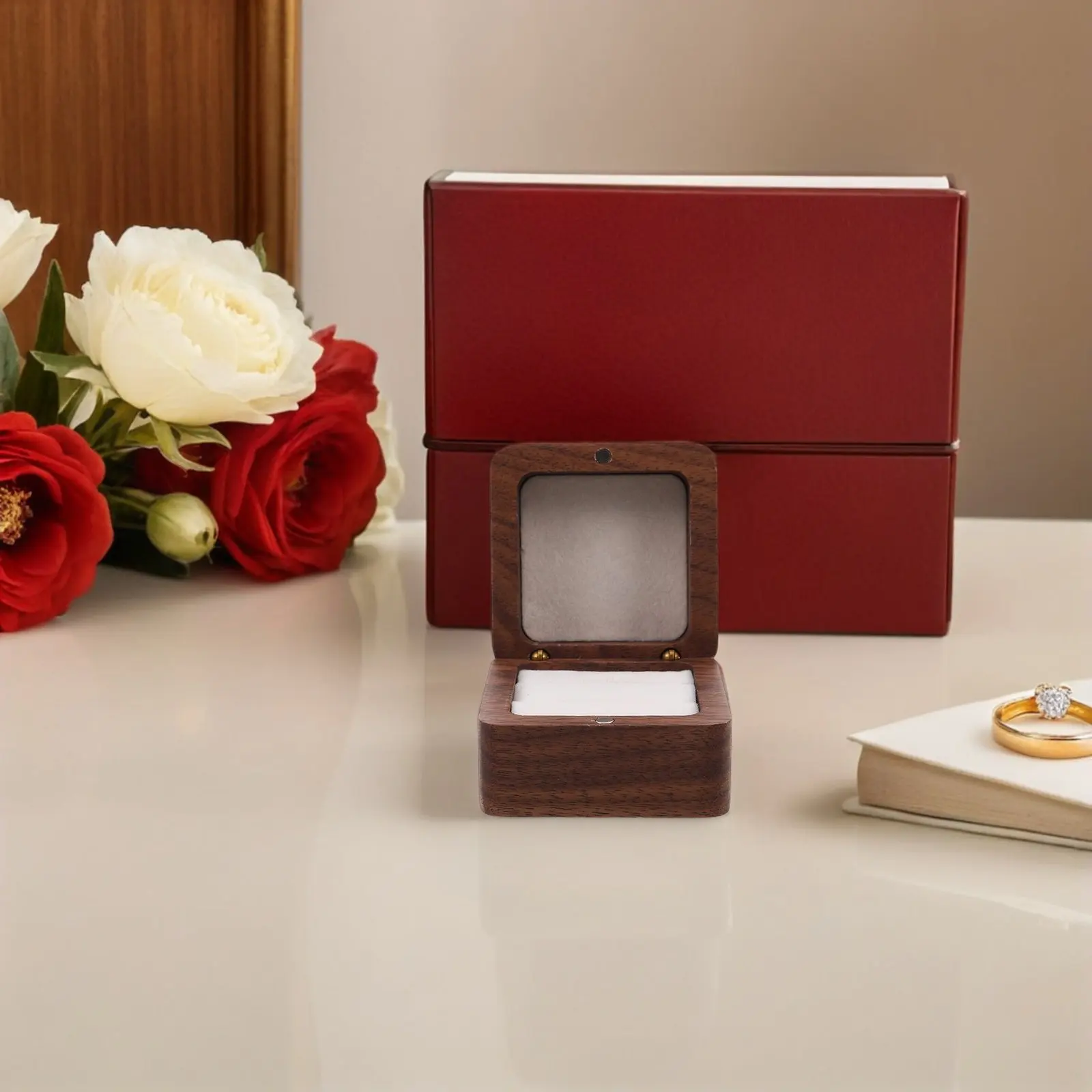 Миниатюрная дорожная шкатулка для украшений из дерева - Компактный держатель для колец, серег и подвесок - Маленький портативный футляр для драгоценностей для предложения руки и сердца
Миниатюрная дорожная шкатулка для украшений из дерева - Компактный держатель для колец, серег и подвесок - Маленький портативный футляр для драгоценностей для предложения руки и сердца