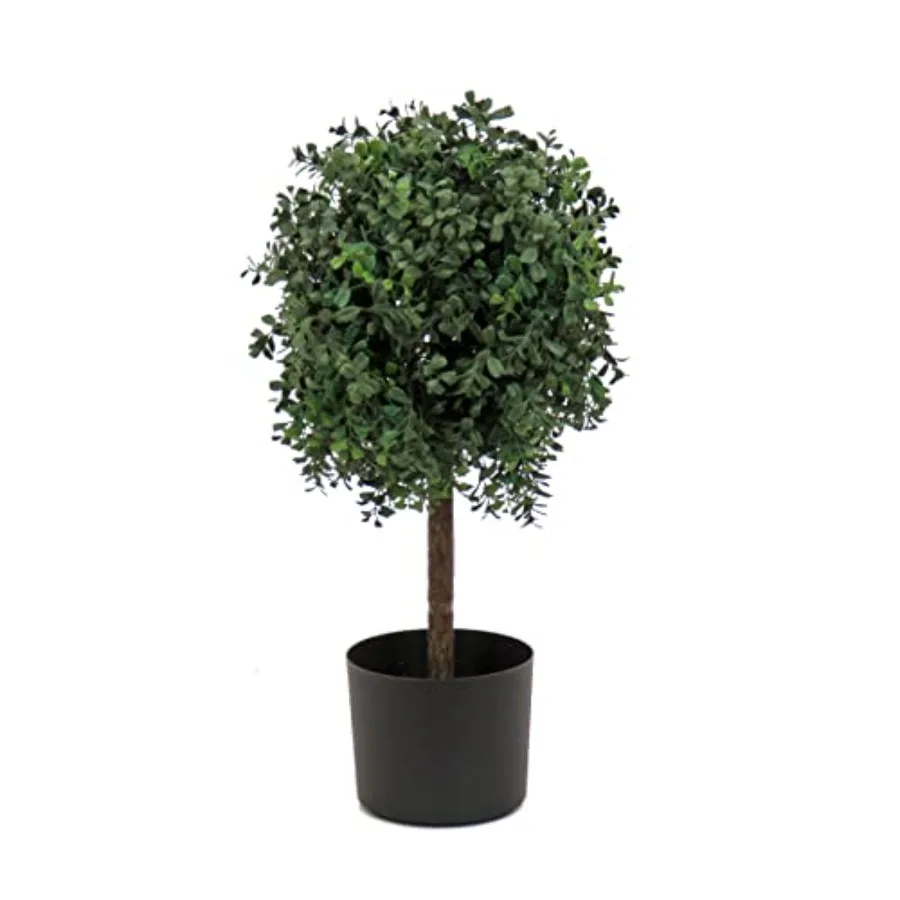 2 ft Artificial Boxwood Single Ball Topiary for Indoor Outdoor Use, Premium PE Plastic Green Foliage, Black Nursery Pot, Lifeli
2 ft Artificial Boxwood Single Ball Topiary for Indoor Outdoor Use, Premium PE Plastic Green Foliage, Black Nursery Pot, Lifeli