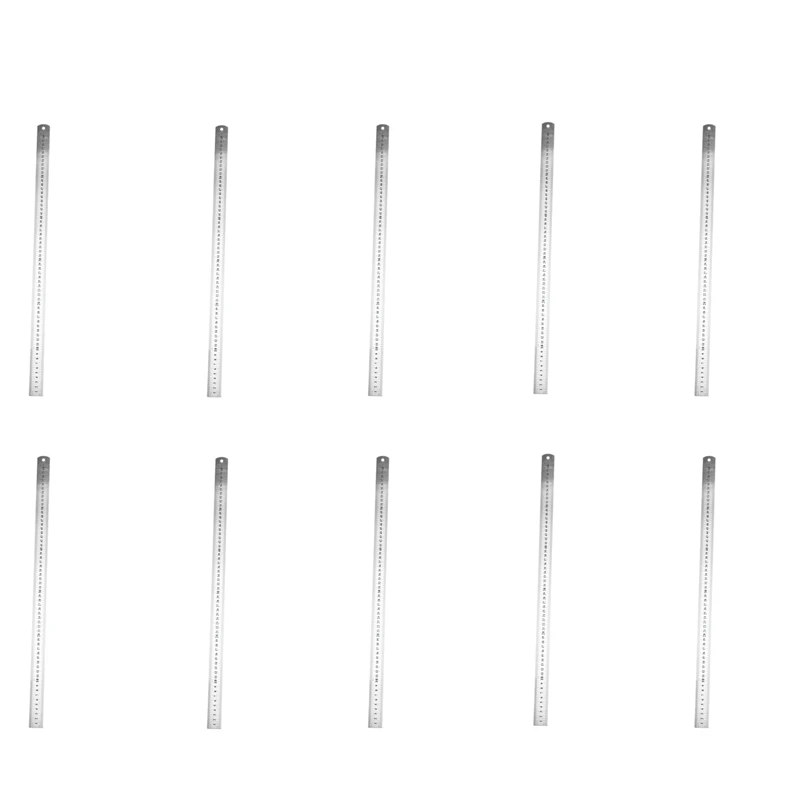 10X двухсторонняя измерительная линейка с прямыми краями из нержавеющей стали 60 см/24 дюйма, серебристая
10X двухсторонняя измерительная линейка с прямыми краями из нержавеющей стали 60 см/24 дюйма, серебристая