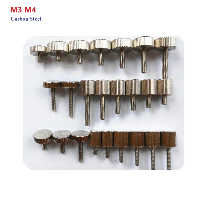 New Product 5Pcs Nickel Plated Carbon Steel Thumb Screws Plain Type Metric Knurled Head Manual Adjustment Screw Bolt M3 M4
New Product 5Pcs Nickel Plated Carbon Steel Thumb Screws Plain Type Metric Knurled Head Manual Adjustment Screw Bolt M3 M4