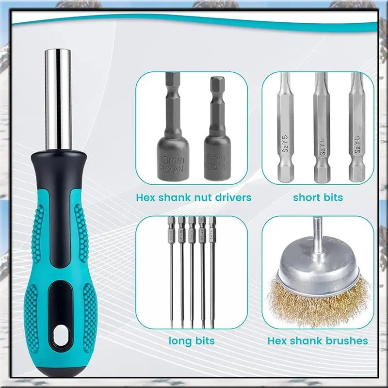 AA46 4 PCS Bit Driver Handle, 1/4 Driver Handle Magnetic Screwdriver Bit Drivers Magnetic Bits Holder Screwdriver Handles
AA46 4 PCS Bit Driver Handle, 1/4 Driver Handle Magnetic Screwdriver Bit Drivers Magnetic Bits Holder Screwdriver Handles