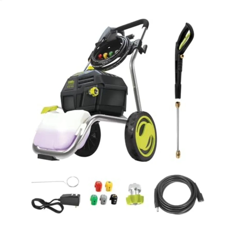 14.9-Amp Electric Pressure Washer, w/ 5 Quick-Connect Tips, Detergent Tank, Cleans Cars, Fences, Patios, Decks, Sidewalks & More
14.9-Amp Electric Pressure Washer, w/ 5 Quick-Connect Tips, Detergent Tank, Cleans Cars, Fences, Patios, Decks, Sidewalks & More