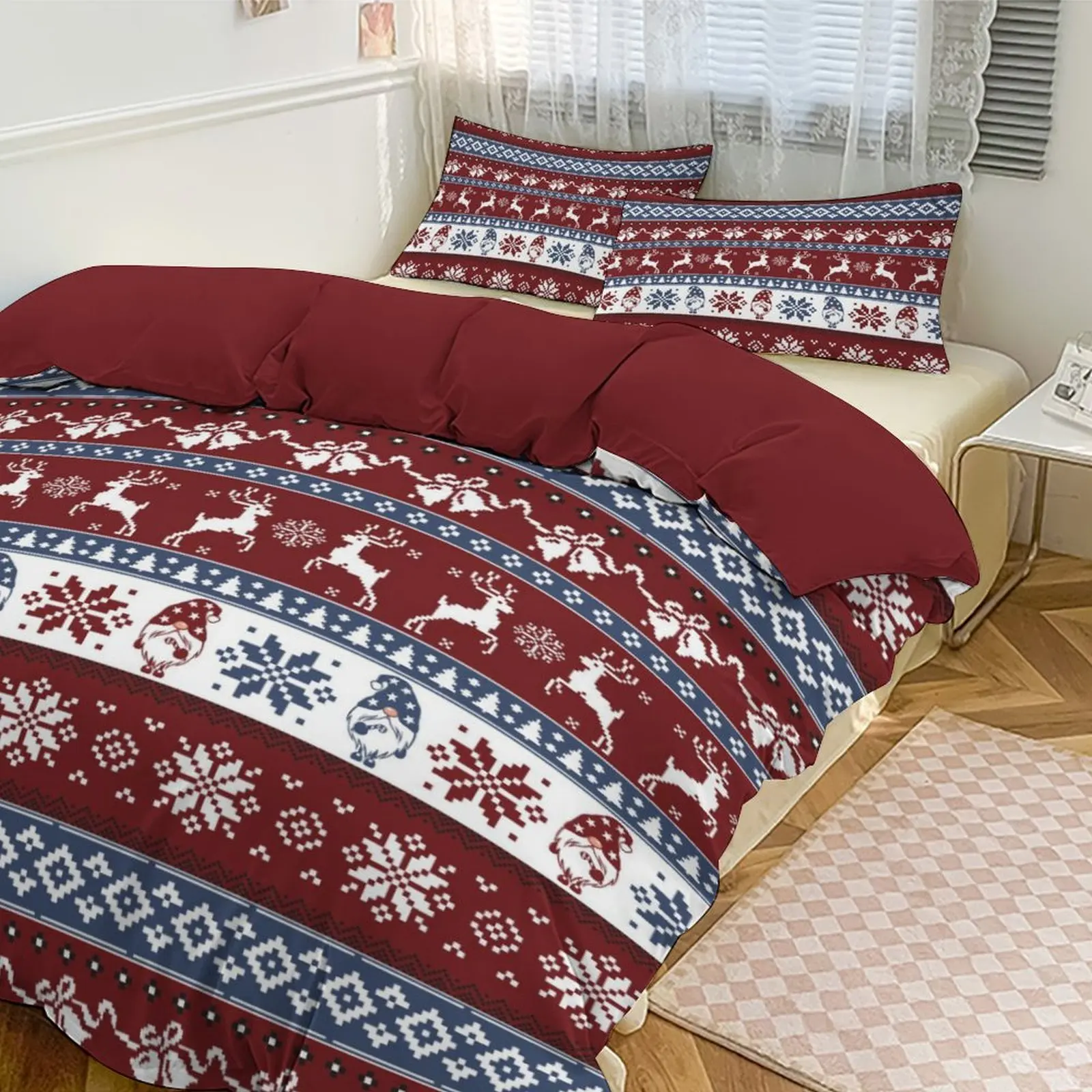 Christmas - Themed Brushed Bedding Set, 1 Duvet Cover + 2 Pillowcases, for Home/B&B/Holiday Decor
Christmas - Themed Brushed Bedding Set, 1 Duvet Cover + 2 Pillowcases, for Home/B&B/Holiday Decor
