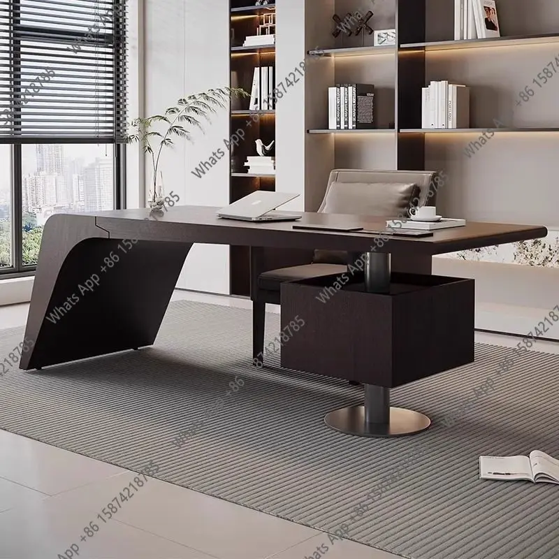 Desk Italian minimalist office boss desk modern light luxury high-end villa solid wood writing desk
Desk Italian minimalist office boss desk modern light luxury high-end villa solid wood writing desk