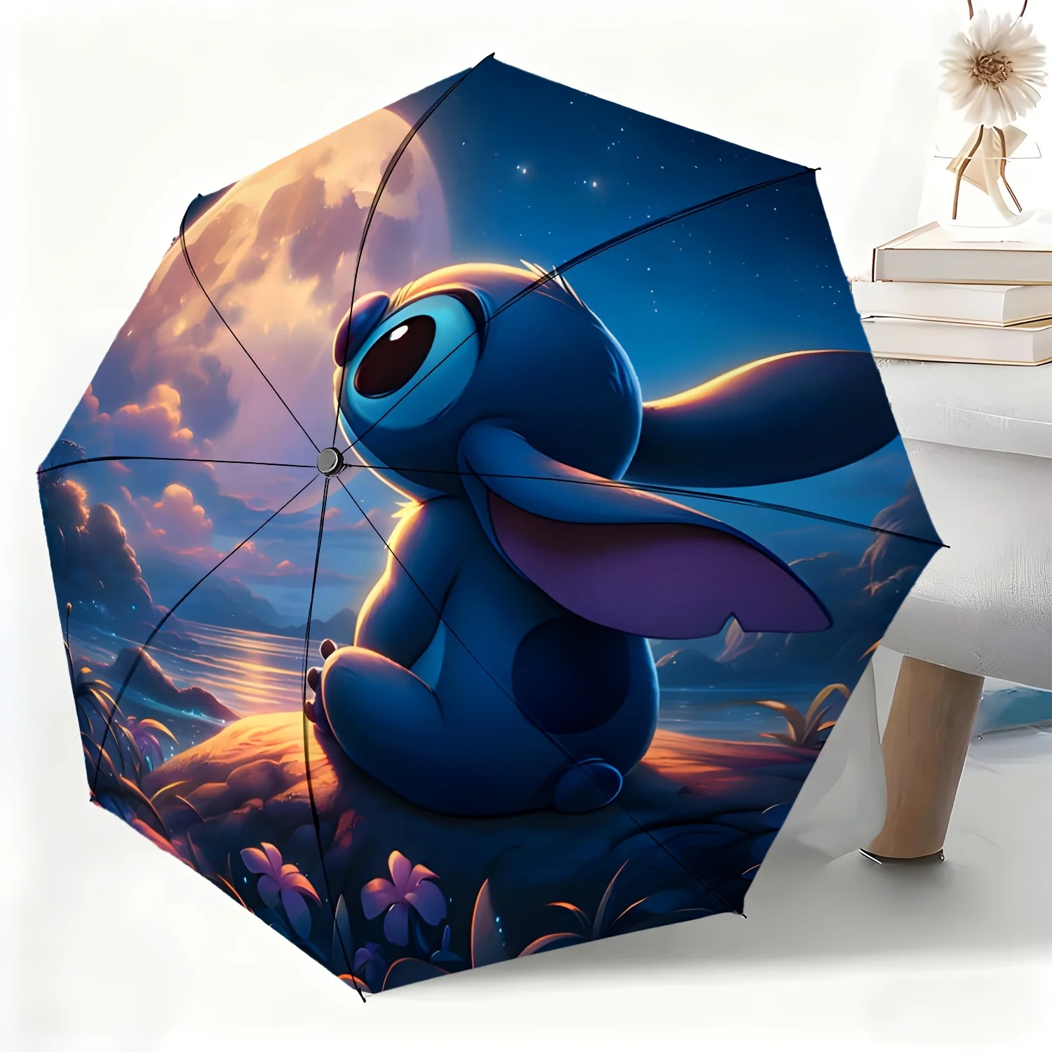 A Fully Automatic Umbrella Featuring The Stitch Cartoon Character, Suitable for All Occasions As a Sun And Rain Umbrella, Port
A Fully Automatic Umbrella Featuring The Stitch Cartoon Character, Suitable for All Occasions As a Sun And Rain Umbrella, Port