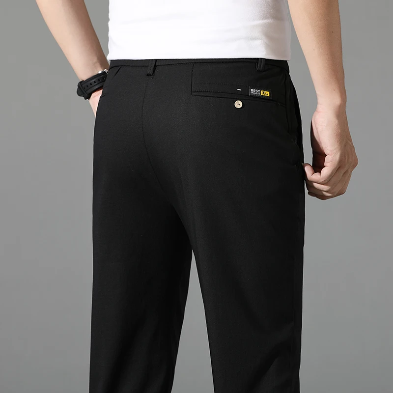 Spring New Elastic Drape Casual Pants Men Clothes Straight Slim Fashion Breathable Simple Business Trousers Male Brand
Spring New Elastic Drape Casual Pants Men Clothes Straight Slim Fashion Breathable Simple Business Trousers Male Brand