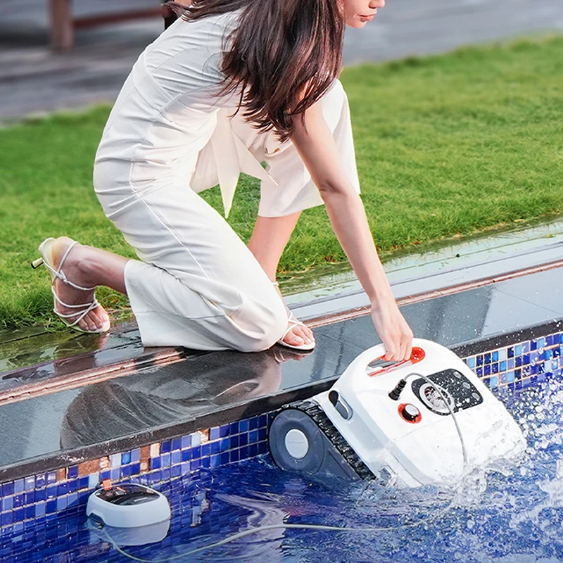 Cordless Robotic Pool Cleaner with WiFi App Control - Automatic Wireless Vacuum Robot for Swimming Pool Floor & Wall Cleaning
Cordless Robotic Pool Cleaner with WiFi App Control - Automatic Wireless Vacuum Robot for Swimming Pool Floor & Wall Cleaning