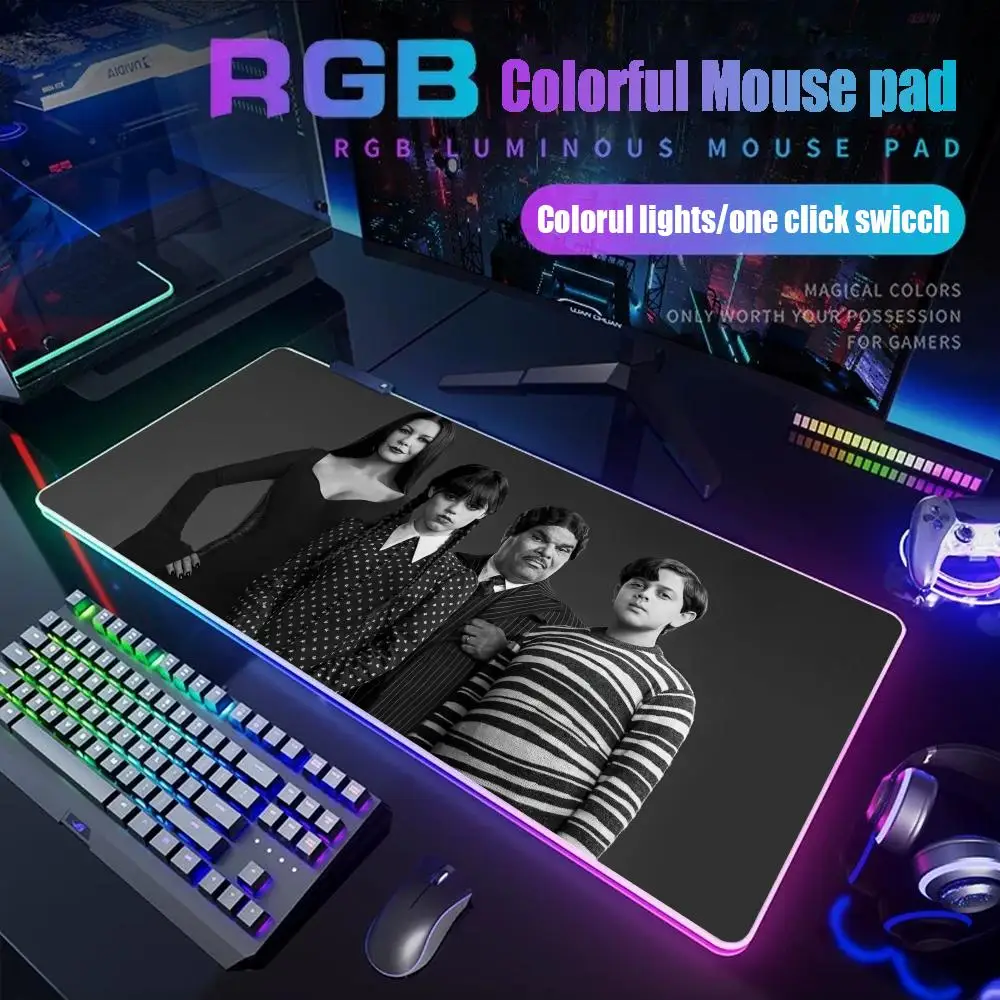 Welcome to Wednesday Mouse Pad Gamer Rgb Desk Mat Back Light Led Setup Gaming Accessories Deskmat Big Mousepepad Backlight
Welcome to Wednesday Mouse Pad Gamer Rgb Desk Mat Back Light Led Setup Gaming Accessories Deskmat Big Mousepepad Backlight