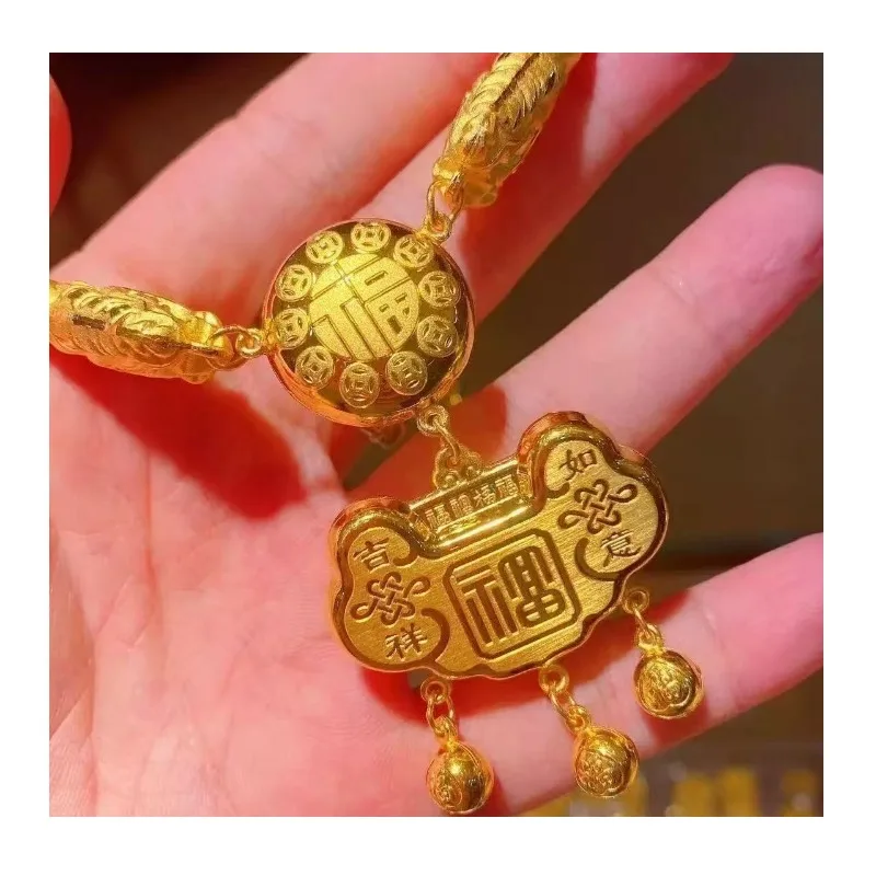 Baby Collar Pure Copper Gold-plated Long Life Wealth Lock Auspicious Safety Lock Children's Full Moon Gift One Year Old
Baby Collar Pure Copper Gold-plated Long Life Wealth Lock Auspicious Safety Lock Children's Full Moon Gift One Year Old