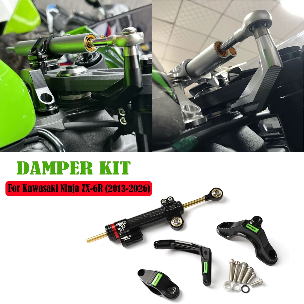 NEW ZX6R Motorcycle Handlebar Steering Damper Kit Stabilizer Mounting Bracket For Kawasaki Ninja ZX-6R ZX 6R 636 ZX6R 2013-2026
NEW ZX6R Motorcycle Handlebar Steering Damper Kit Stabilizer Mounting Bracket For Kawasaki Ninja ZX-6R ZX 6R 636 ZX6R 2013-2026