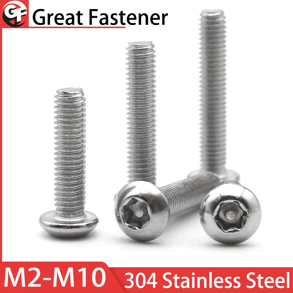 100-2PCS M2 M2.5 M3 M4 M5 M6 M8 M10 304 Stainless Steel Six Lobe Torx with Pin Button Round Head Screw Tamper-Resistant Security
100-2PCS M2 M2.5 M3 M4 M5 M6 M8 M10 304 Stainless Steel Six Lobe Torx with Pin Button Round Head Screw Tamper-Resistant Security