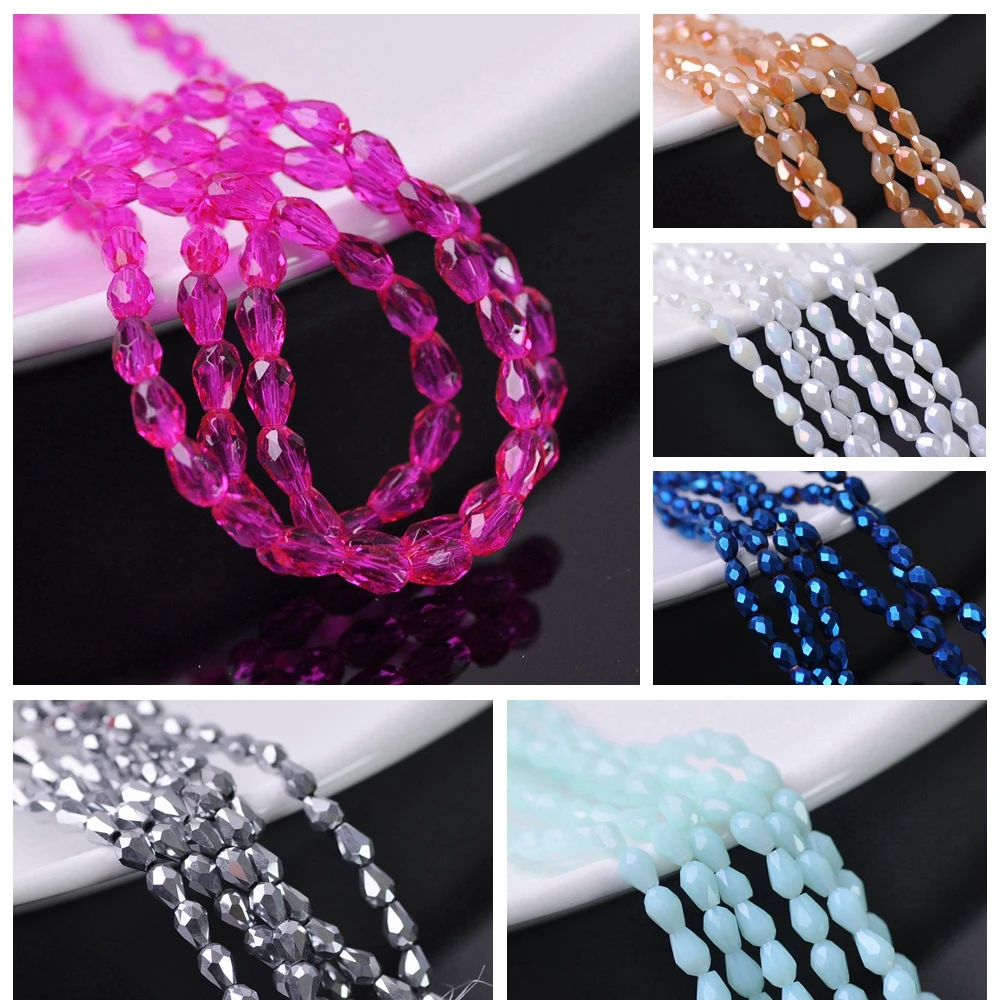 50pcs Teardrop Pear Shape Faceted Crystal Glass 4x6mm Loose Crafts Beads For Jewelry Making DIY
50pcs Teardrop Pear Shape Faceted Crystal Glass 4x6mm Loose Crafts Beads For Jewelry Making DIY