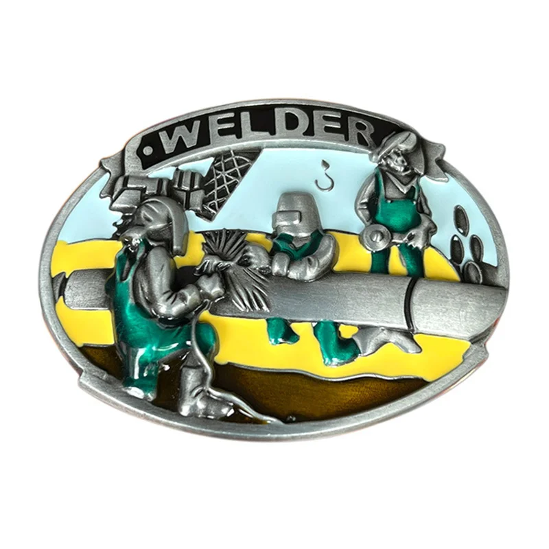 Zinc alloy welder, welding worker, belt buckle, western region
Zinc alloy welder, welding worker, belt buckle, western region