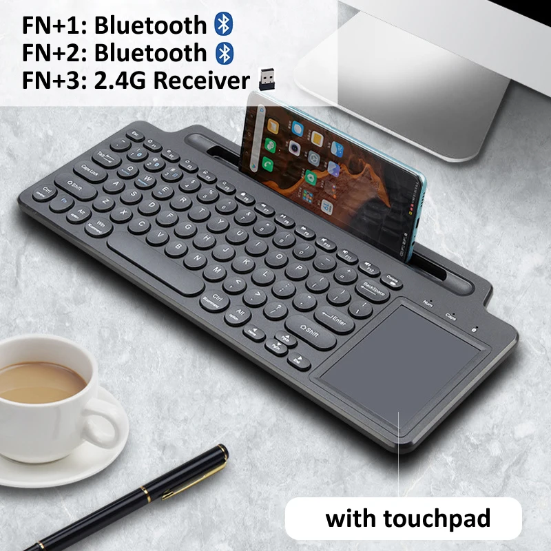 2.4G Wireless Bluetooth Keyboard with Number Touchpad Mouse Card Slot Numeric Keypad for Android IOS Desktop Laptop PC TV Box
2.4G Wireless Bluetooth Keyboard with Number Touchpad Mouse Card Slot Numeric Keypad for Android IOS Desktop Laptop PC TV Box