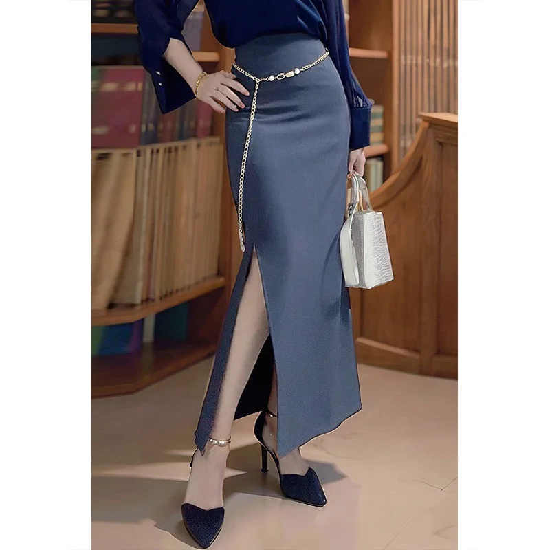 Side Slit Adult Lady like Woman Style Hip Skirt for Women2025Spring and Summer New High Waist Slim Fit Skirt Small Temperament S
Side Slit Adult Lady like Woman Style Hip Skirt for Women2025Spring and Summer New High Waist Slim Fit Skirt Small Temperament S