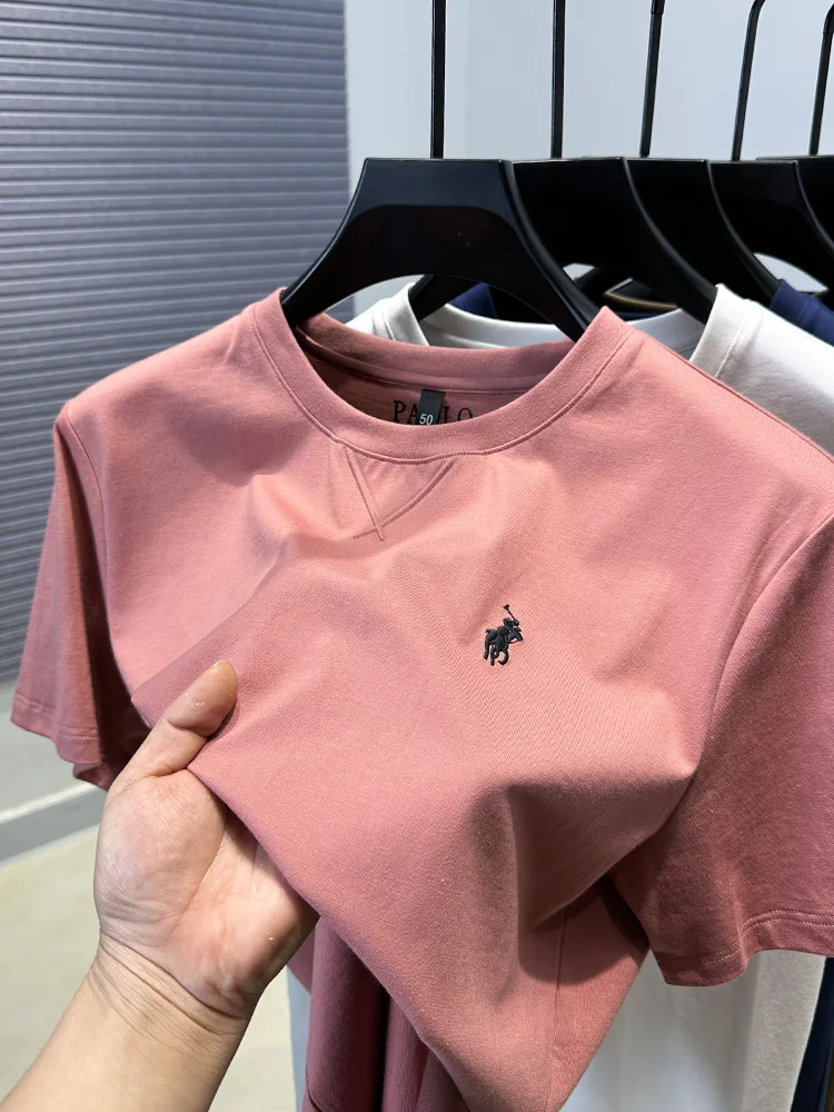 Высококачественный модный мужской топ из 100% хлопка с короткими рукавами и вышивкой, круглый вырез, летний дышащий универсальный повседневный трендовый топ
Высококачественный модный мужской топ из 100% хлопка с короткими рукавами и вышивкой, круглый вырез, летний дышащий универсальный повседневный трендовый топ