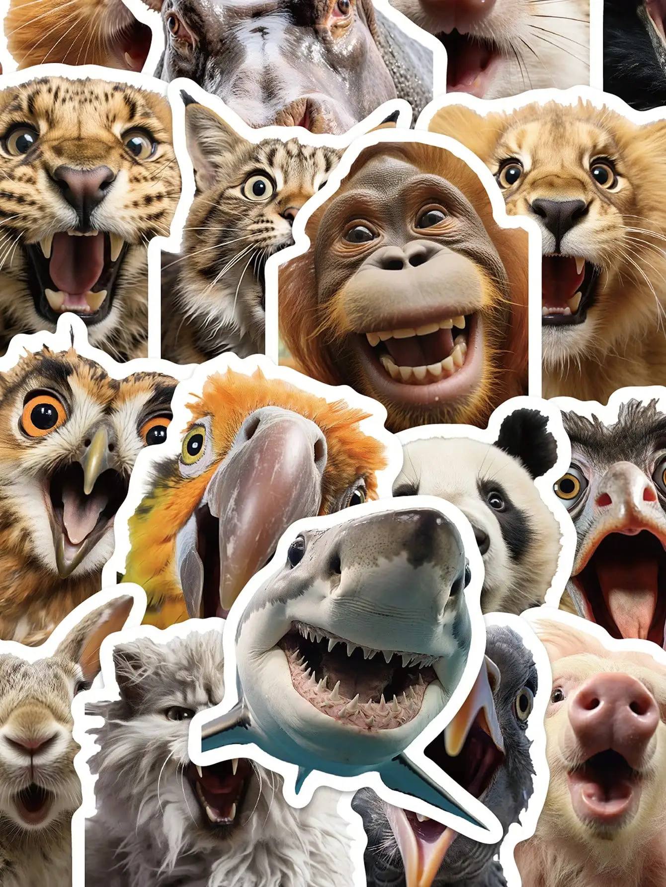 50pcs Funny Animal Face Decor Stickers For Skateboard, Phone Case, Laptop, Fridge, Luggage, Bedroom, Tablet, Notebook, Learning Reward Gift
50pcs Funny Animal Face Decor Stickers For Skateboard, Phone Case, Laptop, Fridge, Luggage, Bedroom, Tablet, Notebook, Learning Reward Gift