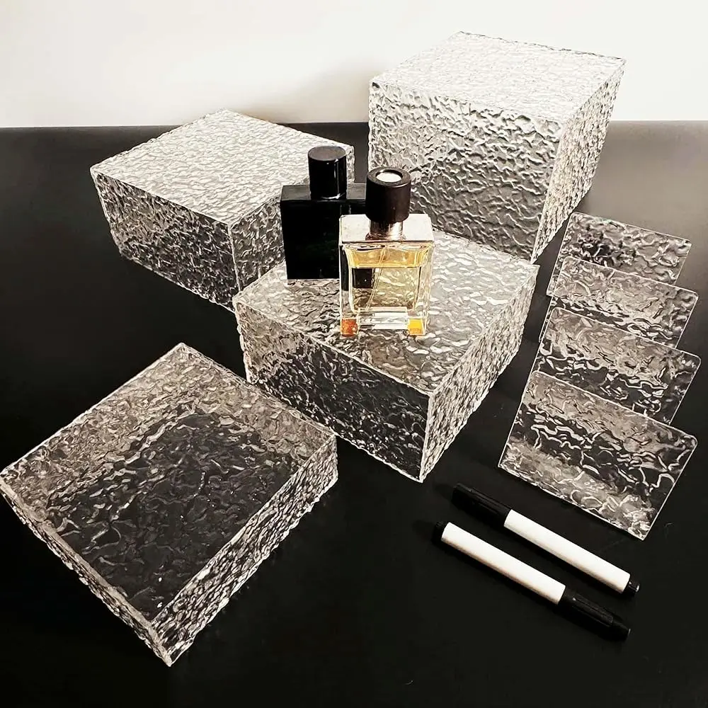 8Pcs Buffet Risers Display Stands With 8Pcs Mini Signs,Acrylic Cube Display Risers With Hollow Bottom, 2Sets (6, 6.5, 7, 8)""
8Pcs Buffet Risers Display Stands With 8Pcs Mini Signs,Acrylic Cube Display Risers With Hollow Bottom, 2Sets (6, 6.5, 7, 8)""