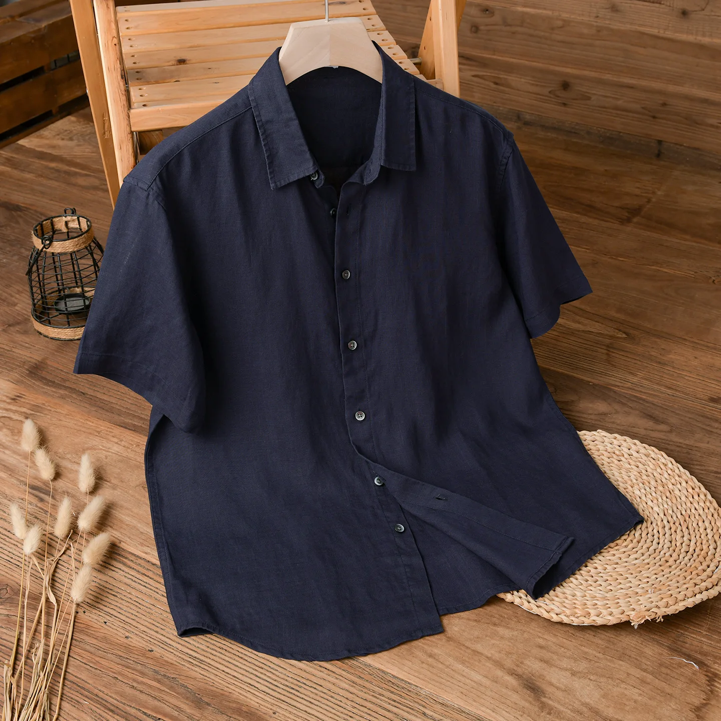 Men's Short Sleeve Shirt Linen Summer Thin Breathable Sun Protection Multi-color Basic Trendy Lenzing Shirt
Men's Short Sleeve Shirt Linen Summer Thin Breathable Sun Protection Multi-color Basic Trendy Lenzing Shirt