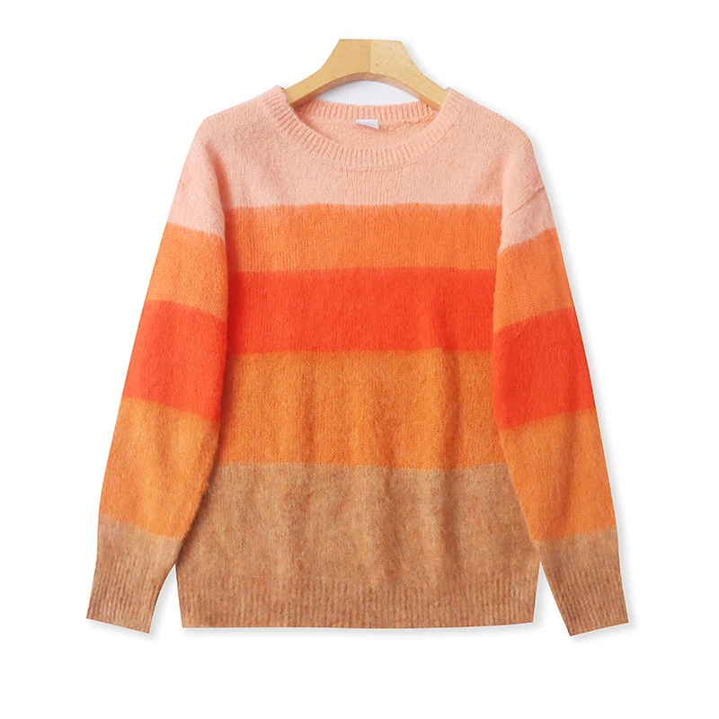 Вязаный свитер с V-образным вырезом и цветными вставками, свободный крой, в стиле ретро, женский пуловер, новинка весна-осень, повседневная одежда
Вязаный свитер с V-образным вырезом и цветными вставками, свободный крой, в стиле ретро, женский пуловер, новинка весна-осень, повседневная одежда