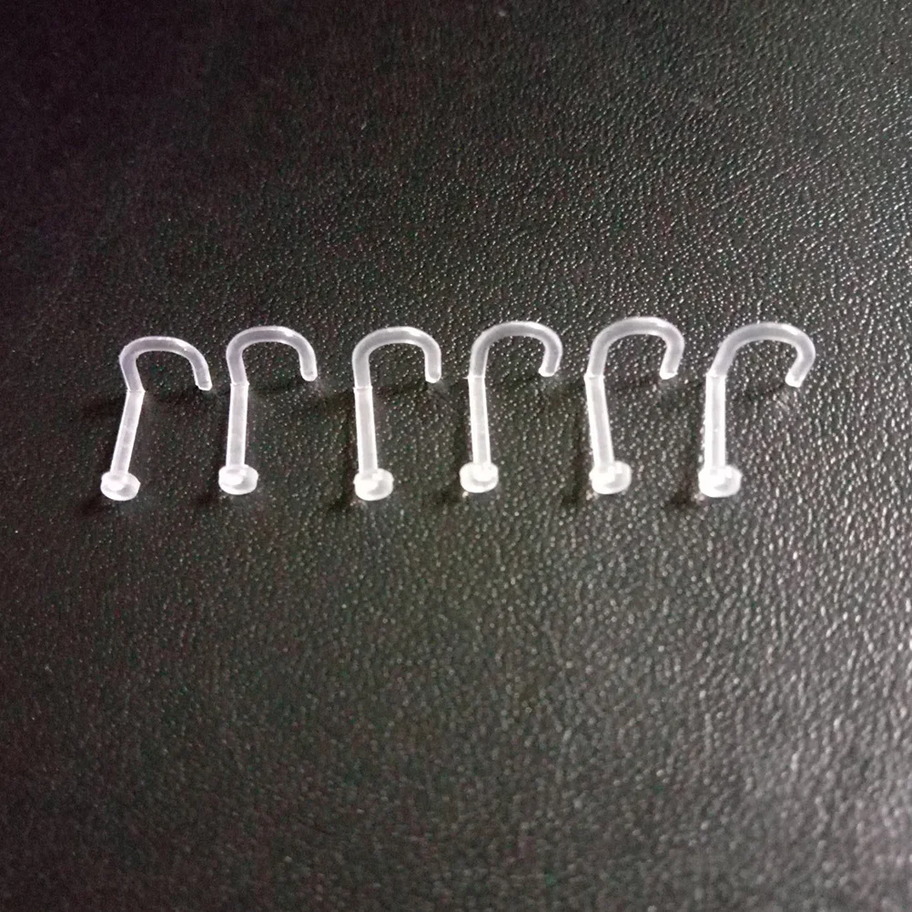60Pcs Medical Acrylic Nose Rings Clear Transparent S Bent Straight Shape Invisible Nose Stud Suitable for Men Women Piercing 
60Pcs Medical Acrylic Nose Rings Clear Transparent S Bent Straight Shape Invisible Nose Stud Suitable for Men Women Piercing