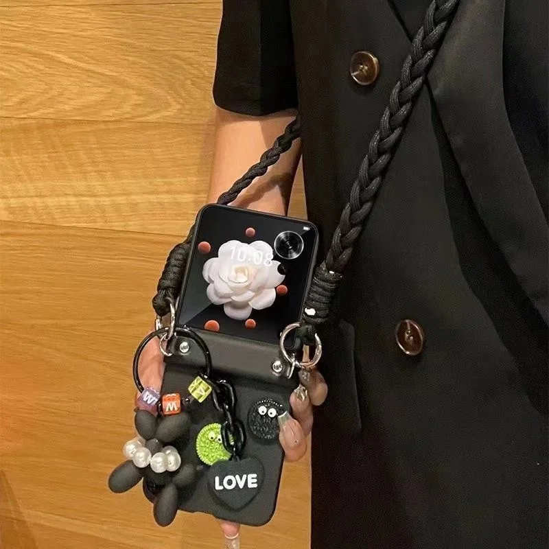 Luxury Crossbody Lanyard Hinge Phone case for Xiaomi Mix Flip Mi Mix Flip Cute Dog Pendant Decoration Folding Cover
Luxury Crossbody Lanyard Hinge Phone case for Xiaomi Mix Flip Mi Mix Flip Cute Dog Pendant Decoration Folding Cover