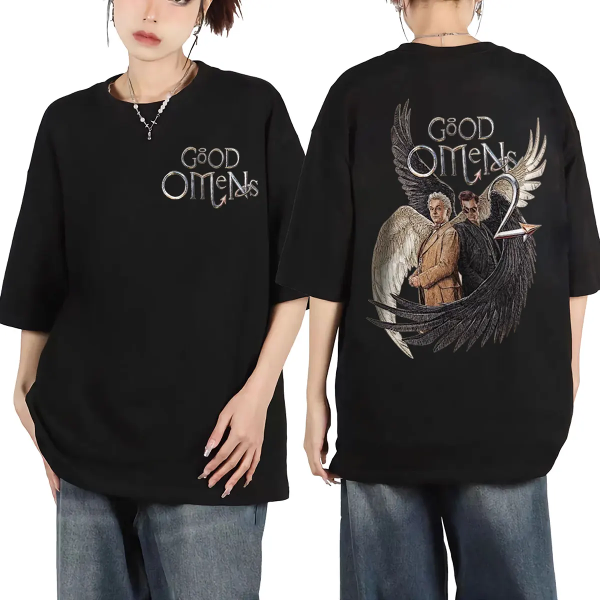 Hot TV Play Good Omens Graphic T Shirts Unisex Fashion Vintage Oversized T-shirts High Quality Pure Cotton Short Sleeve T-shirt
Hot TV Play Good Omens Graphic T Shirts Unisex Fashion Vintage Oversized T-shirts High Quality Pure Cotton Short Sleeve T-shirt
