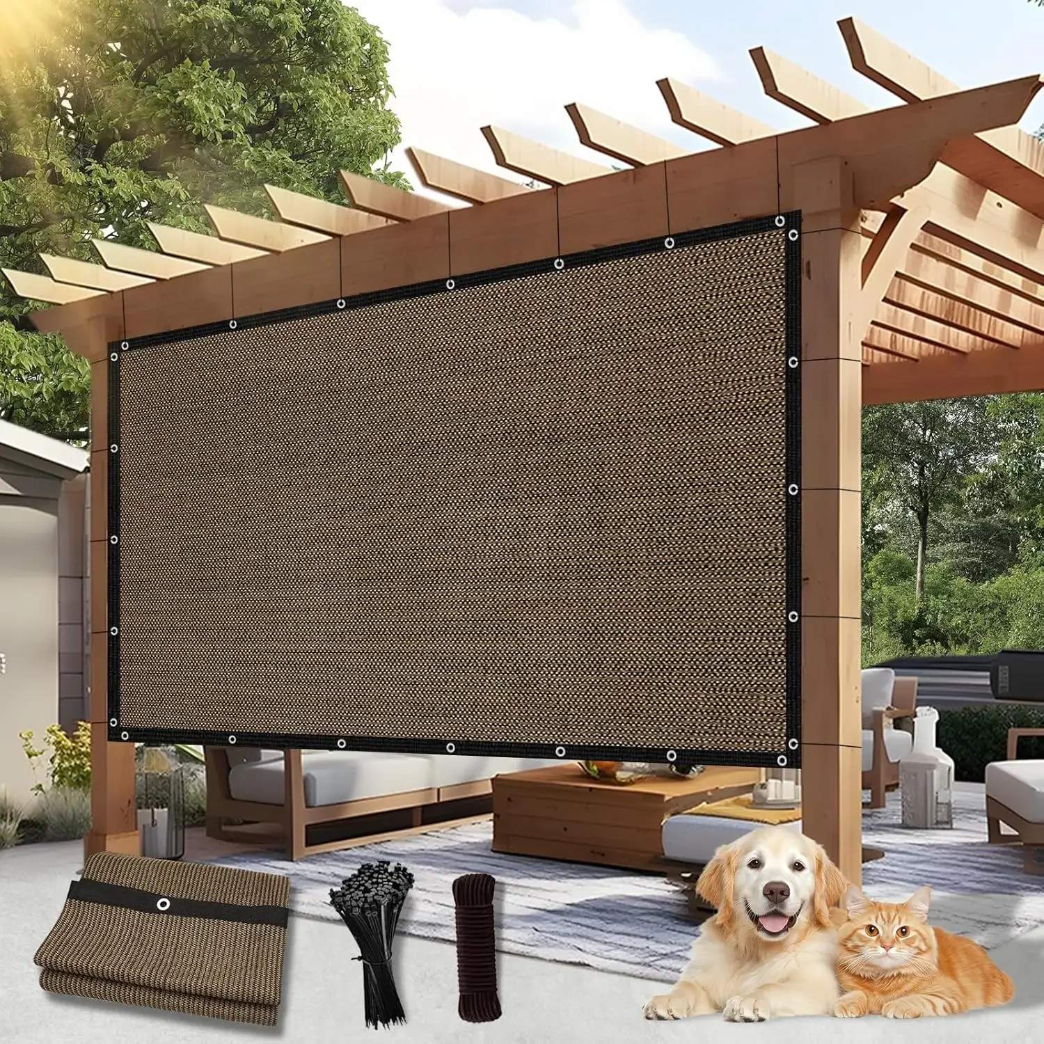 Outdoor 90% Sun Shade Cloth with Grommets, 7 X 13 FT Pergola Shade Cover for Garden Patio Carport Kennel Swimming Pool, Mocha (W
Outdoor 90% Sun Shade Cloth with Grommets, 7 X 13 FT Pergola Shade Cover for Garden Patio Carport Kennel Swimming Pool, Mocha (W
